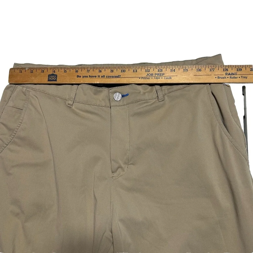 Twillory Pants Men's 38x32 Tailored Fit Tech Fabric Flat Front Performance Khaki
